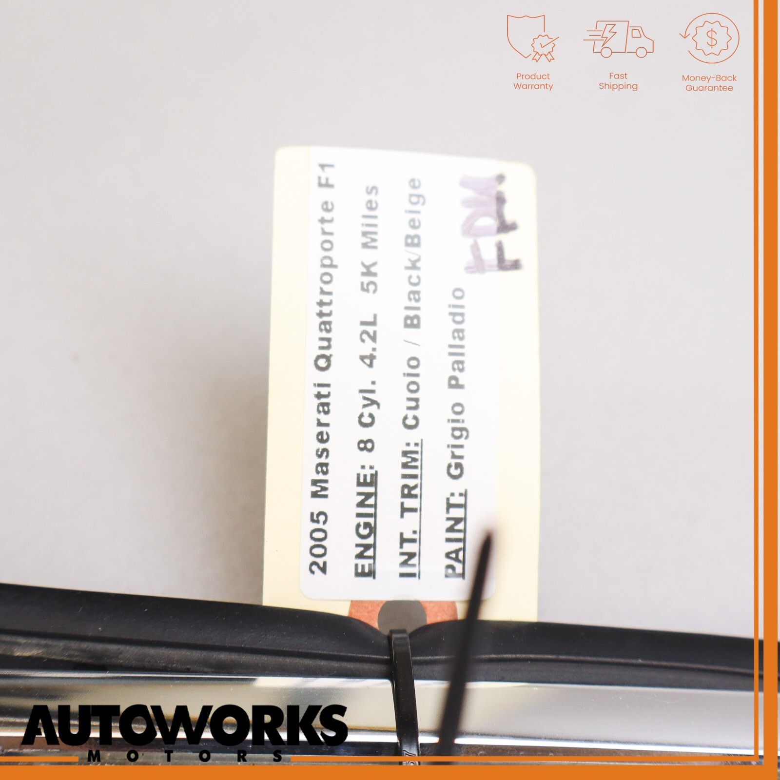 04-08 Maserati Quattroporte M139 Front Right Upper Door Window Trim Molding OEM