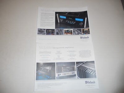 McIntosh MA8900 Integrated Amplifier Brochure 2 pages, Specs/Info/Articles 2018