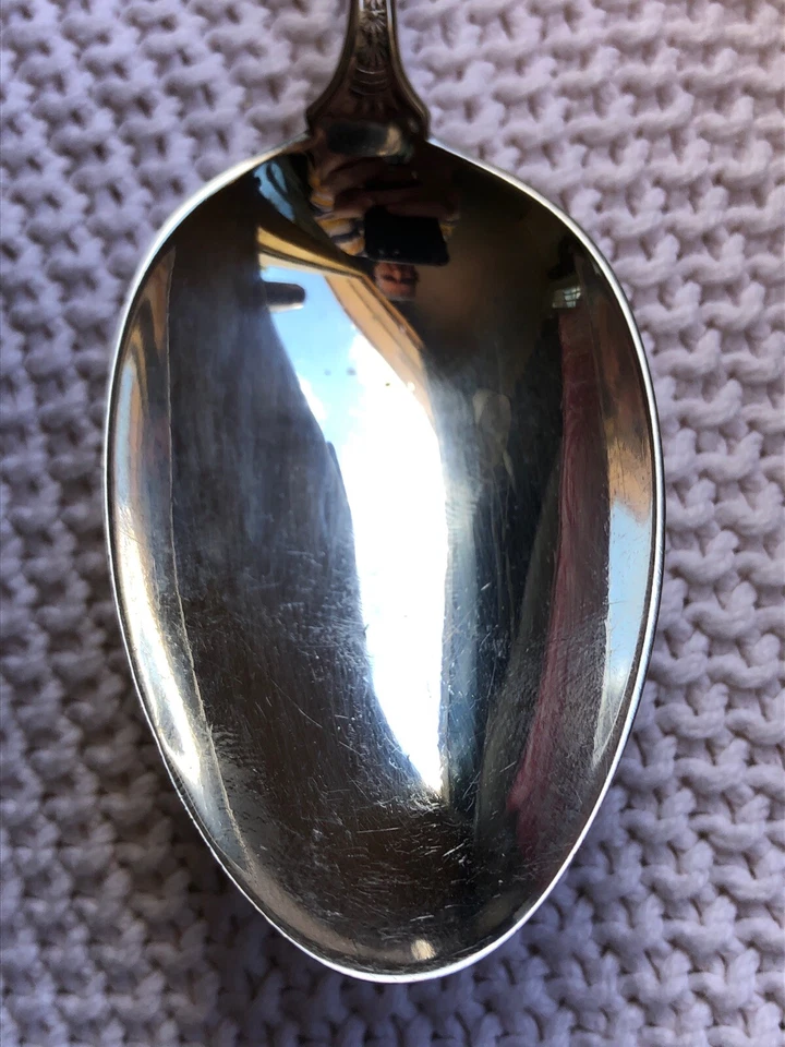 "Antigua cuchara para servir Gorham Fontainebleau de plata de ley de 8,25"" 1886" Foto 4 de 4