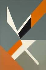 Large Abstract Painting 2x3 ft. Complex Geometric Demrin Fine Art Original NEW