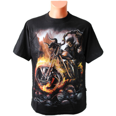Spiral T-Shirt Wheels of Fire Tribal Gothic Fantasy Skull Dark Metall Punk Hemd