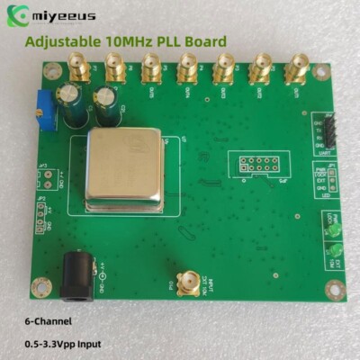 10M-6PLL Adjustable 10MHz PLL Board 6CH Built-in OCXO Phase Locked Loop Module