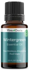 Viva Doria Pure Wintergreen Essential Oil, Food Grade, 0.5 Fl oz