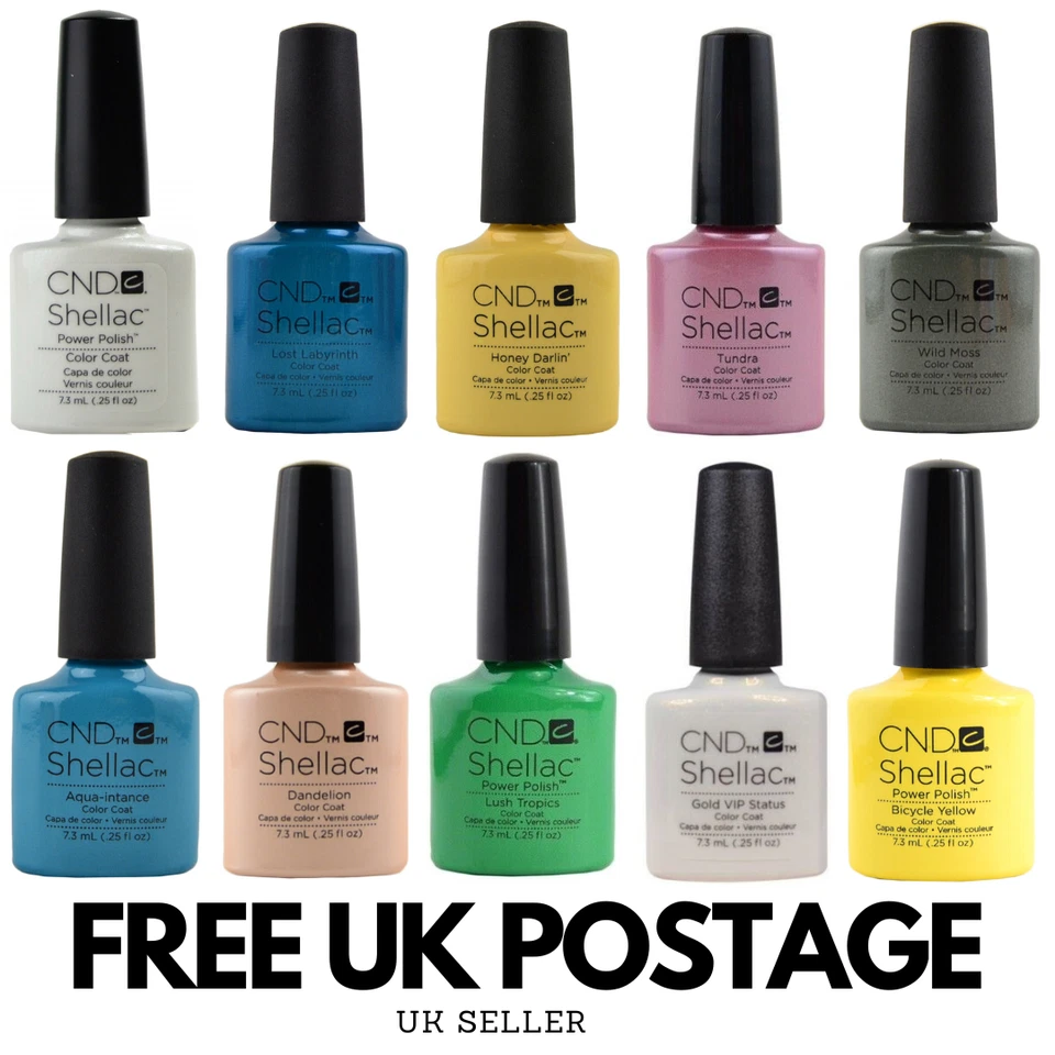 CND Shellac UV/LED Gel Nail Polish 7.3ml - Various Colours . FREE P&P .