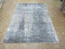10 x 14 Hand Knotted Brown & Gray Modern Abstract Oriental Rug G8204
