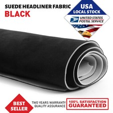 Black Headliner Suede Fabric Auto Ceiling Material Upholstery Renovation 60"X60"