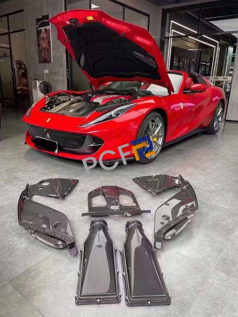 For Ferrari 812 GTS Superfast Dry Carbon Auto Engine Cover Bonnet