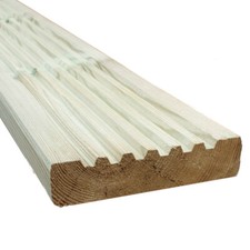 Pressure Treated Decking Board Softwood Timber 125mm x 32mm - Multi-Buy Packs
