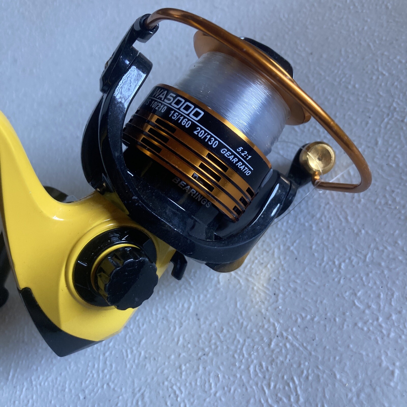 Richcat Fishing Pole WA5000 Travel Rod Reel Extendable Freshwater Yellow Black