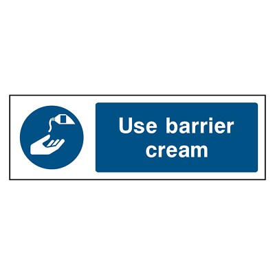 Gebrauch Barriere Creme Schild oder Aufkleber | PSA0020