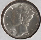 1943  Mercury Dime            (224)