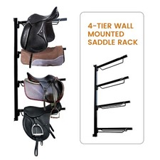 4 Tier Wall Mounted Horse Saddle Storage Rack Heavy Duty