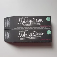 Lot Of 2 The Original Makeup Eraser Reusable Washable Cloth 9.5in x 6in Cleanse