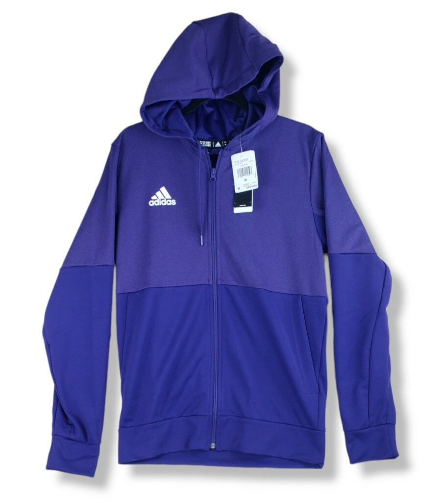 Adidas Full Zip Hoodie Jacket Collegiate Purple White M