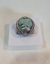 CFJ 925 THAI Sterling Silver Turquoise Ring Size 5.75