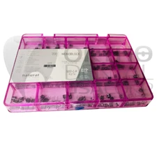 10 Cases Brackets (10 Patients) Monoblock Roth 0.22" H3,4,5  Natural Orthodontic
