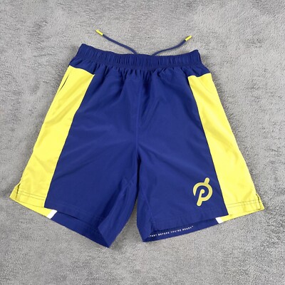 Peloton x Fourlaps 4 Laps Shorts Mens S BLUE High Performance Running Cycling