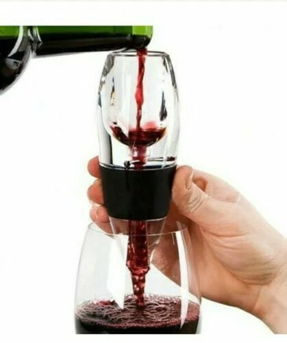 Filtro de aireador de vino tinto jarra mágica filtro de sedimentos bolsa de almacenamiento y soporte Foto 3 de 3