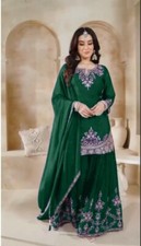 Indian Party Wear Chinon Silk With Embroidery Designer Salwar Kameez Dupatta