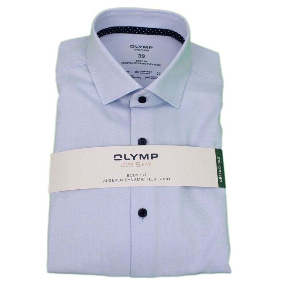 Olymp Level Cinque 24/Seven Uomo Camicia da Ufficio Blu 073664 11