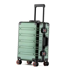 All Aluminum Carry On Luggage Hard Shell Suitcases with 20-Inch Drak Green