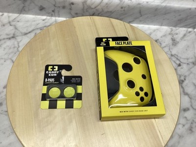 Candy Con Bolt Yellow Face Plate & Lemon Burst D-Pads for Customizable Lot