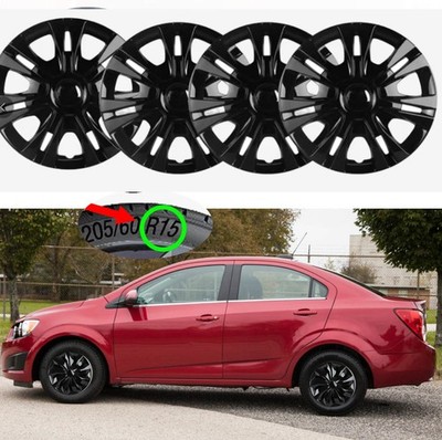 15'' 4PCS Hubcaps Wheel Covers Hub Caps R15 Tire Steel Rim For Chevrolet Sonic