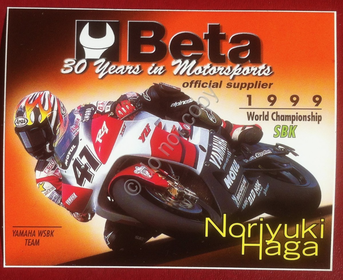Fotografia Motociclismo - Adesivo - Noriyuki Haga - Yamah