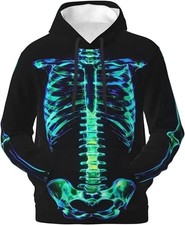 Skeleton Halloween All Over Print 3D Hoodie Adult Youth