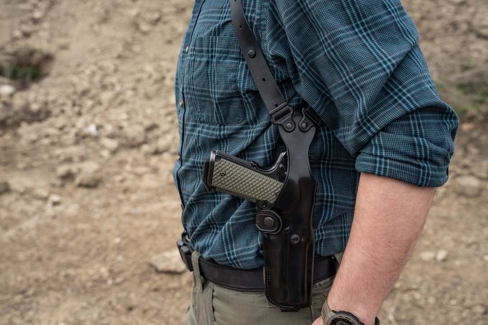 Galco Vertical Holster System 4.0, Fits 1911, 5" Barrel, Ambidextrous: VHS4-212B - Image 3 of 4