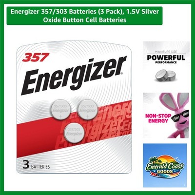 3 Pack of 1.5V Silver Oxide 357/303 Batteries - Long Lasting & Reliable Energy