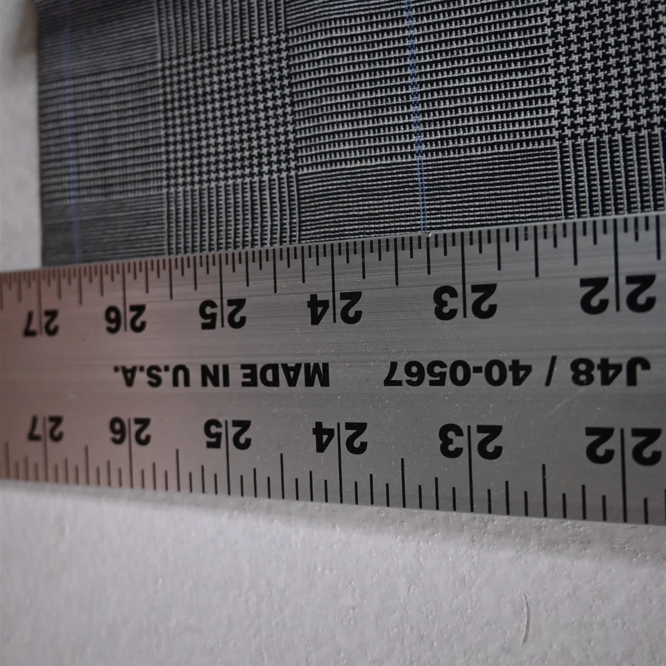 Pantalones de vestir Nautica 30x28 grises a cuadros Glenn 100 % lana plisados cintura alta Foto 4 de 4