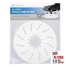 5th Wheel Hitch Lube Plate 12in RV Camper Trailer Fifth Wheel white-12in-1pack