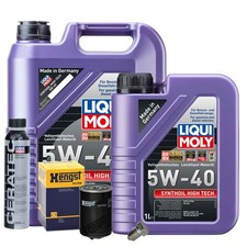 Motoröl 5W40 LIQUI MOLY 6L+HENGST Ölfilter+Cera Tec+Ölablassschraube