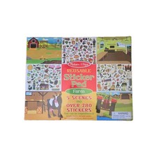 Melissa  Doug Reusable Sticker Pad: Farm - 280 Stickers and 5 Scenes