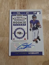 2019 Contenders ANTOINE WESLEY Rookie Ticket Autograph #187 Rookie Auto