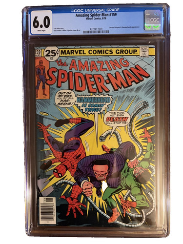 The Amazing Spider-Man #159 (app/Dr. Octopus/Hammerhead),8/76,Marvel, CGC 6.0/FN