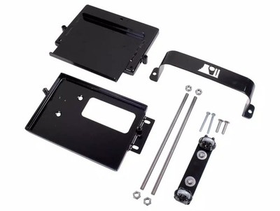 Rugged Ridge Dual Battery Tray Steel Black Fits 1997-2006 Jeep Wrangler TJ
