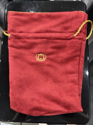 XR Crown Royal Red & Gold Drawstring Bag with Gold Trim Distillery Theme