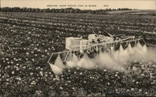 Farming Spraying Maine Potato Field Bloom, ME 1943 Presque Isle Original Vintage