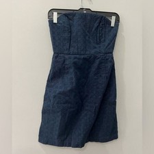 Vineyard vines blue lace strapless dress size 2