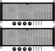 2 Pieces Stretchable Small Cargo Net Pocket Storage Mesh Net Elastic Automotive