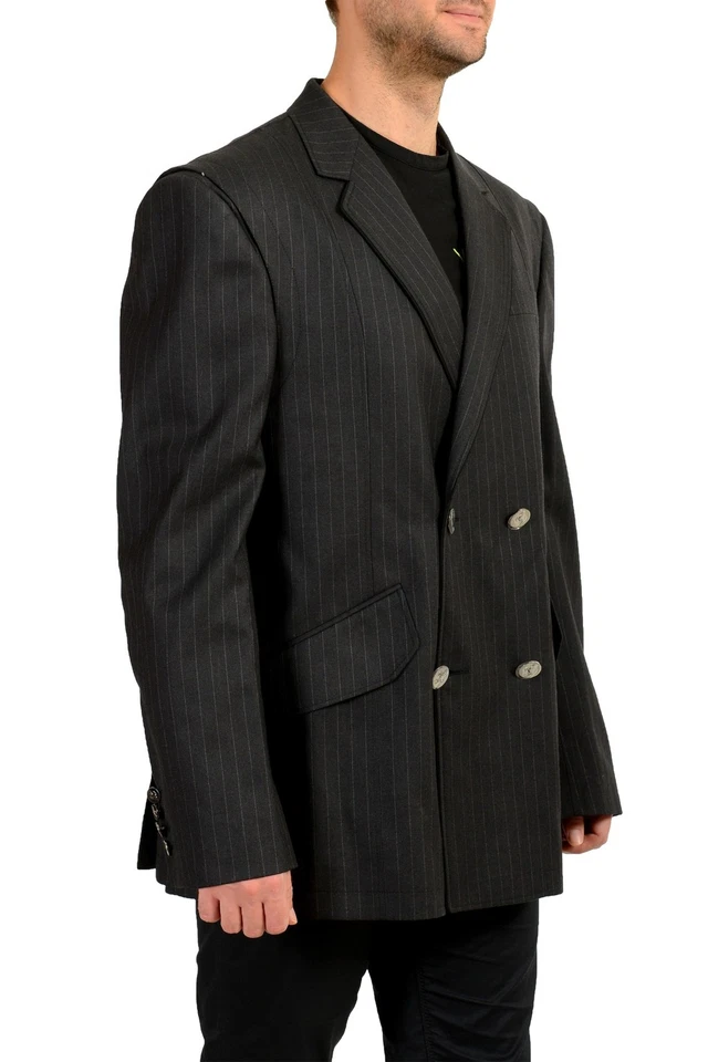 Blazer Scuderia Ferrari Hombre Doble Pecho 100% Lana Rayas US 44 IT 54 Foto 2 de 4
