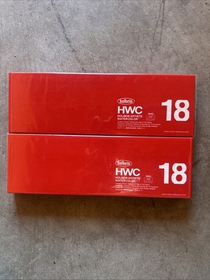 Holbein HWC Artists Watercolor Set Of 18 Colors 5ml 0.17 fl oz W403 Lot Of 2!