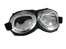 Silver Steampunk Aviator Goggles Adult Pilot Halloween Costume Accessory