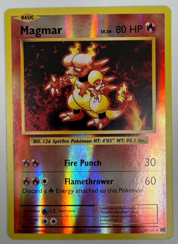 Magmar - 20/108 - Reverse Holo - XY Evolutions – NM/M