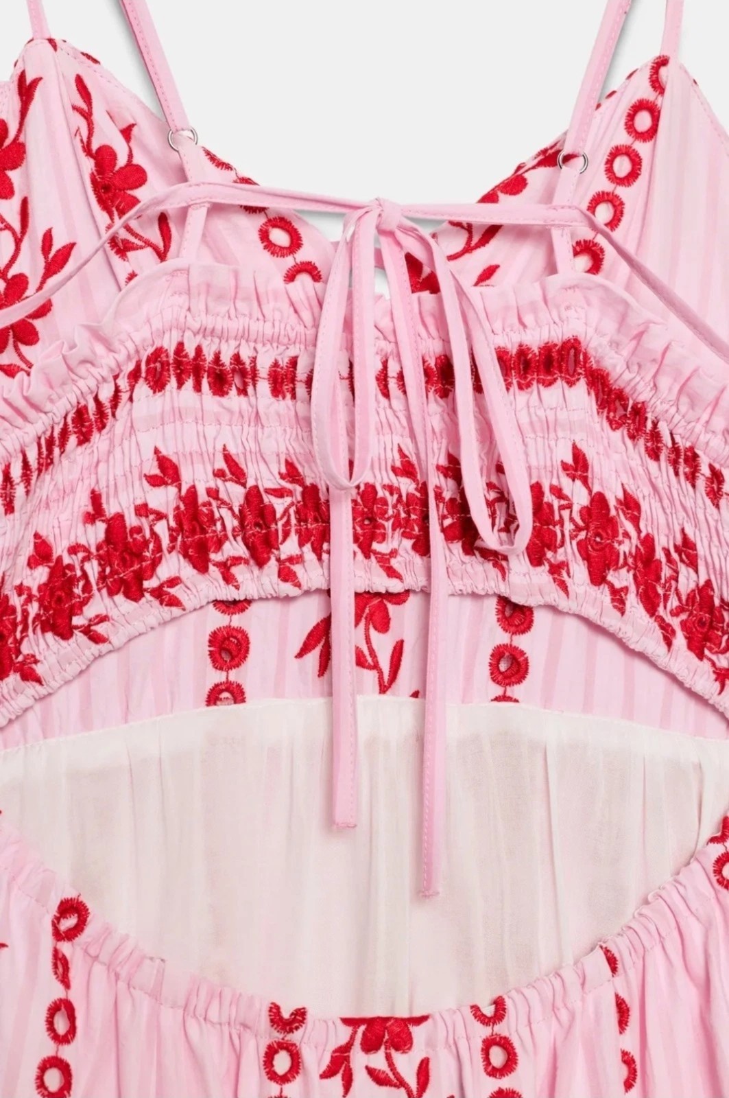 Zara Midi Dress with Cutwork Embroidery 2715/977 Size M Sold Out BNWT image 10