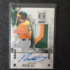 2025 Panini Impeccable Nick Kurtz Elegance Patch Auto /99 3 Color Patch ROTY