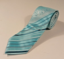 IMANI UOMO MicroFiber Men's Tie Light Blue Repp Pattern