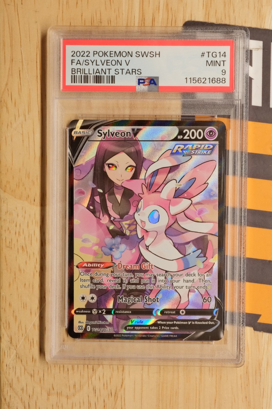 FA/SYLVEON V BRILLIANT STARS POKEMON SWSH BRILLIANT STARS 2022 TG14 PSA 9